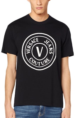 VERSACE JEANS COUTURE SS23 Black Letter Logo Print Short Sleeve T-Shirt E73GAHT28-ECJ00T-E899 Shop VERSACE JEANS COUTURE SS23 Black Letter Logo Print Short Sleeve T-Shirt E73GAHT28-ECJ00T-E899