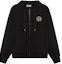 Order VERSACE JEANS COUTURE SS23 Black Logo Hoodie Zip-Up Jacket. 74GAIY01-CF00Y-899