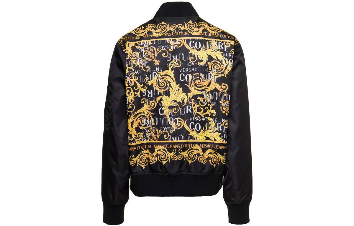 Lookbook VERSACE JEANS COUTURE SS23  Black Printed Bomber Jacket with Zip. 74GASD07-CQS56-G89