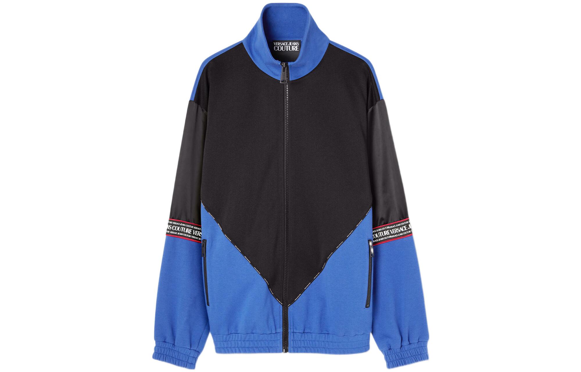 Order VERSACE JEANS COUTURE SS23 藍色logo印花高領外套 E74GAI306-EF0015-E899