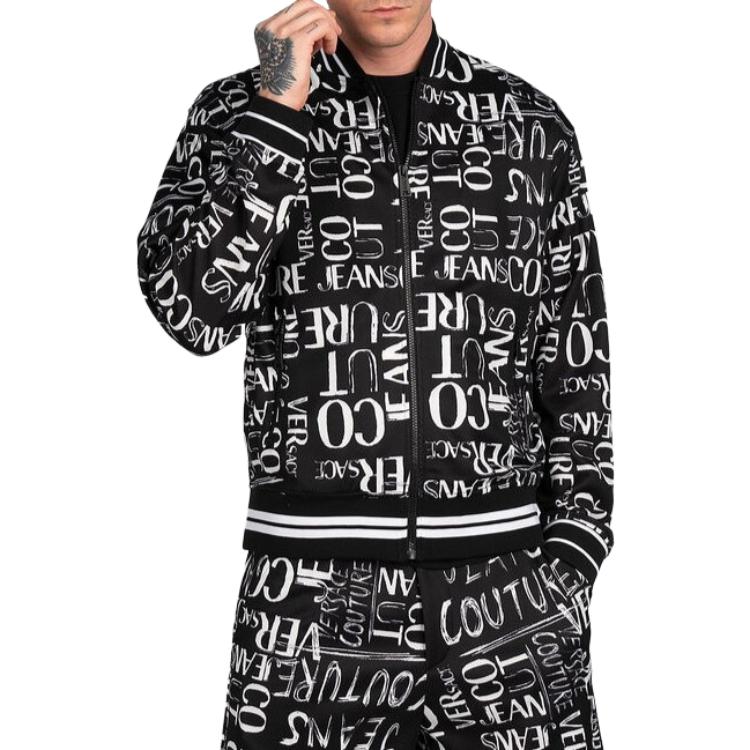 VERSACE JEANS COUTURE SS23 Allover Logo Baseball Collar Jacket Black 74GAI330-JS165-899 圖 5