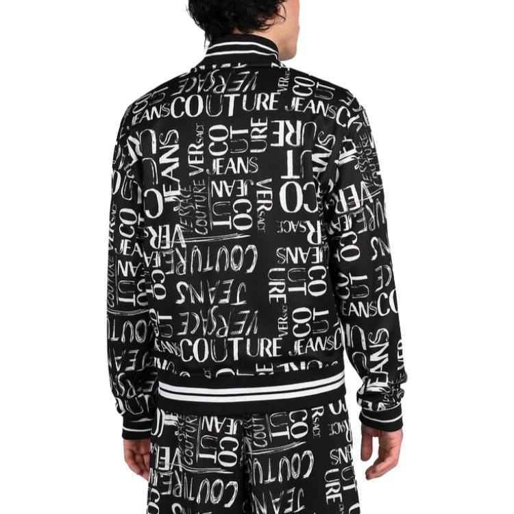 VERSACE JEANS COUTURE SS23 Allover Logo Baseball Collar Jacket Black 74GAI330-JS165-899 圖 6