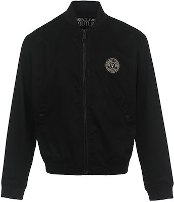 VERSACE JEANS COUTURE SS23 Black Letter Logo Print Baseball Jacket Men. 74GAS415-N0014-899 Order VERSACE JEANS COUTURE SS23 Black Letter Logo Print Baseball Jacket Men. 74GAS415-N0014-899