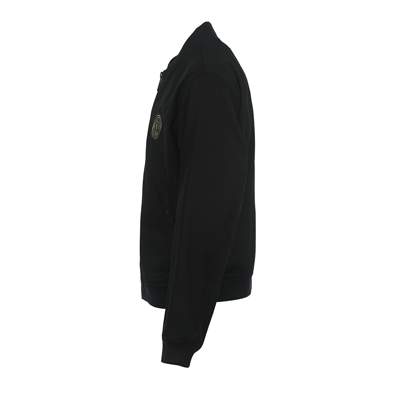 Shop VERSACE JEANS COUTURE SS23 Black Letter Logo Print Baseball Jacket Men. 74GAS415-N0014-899