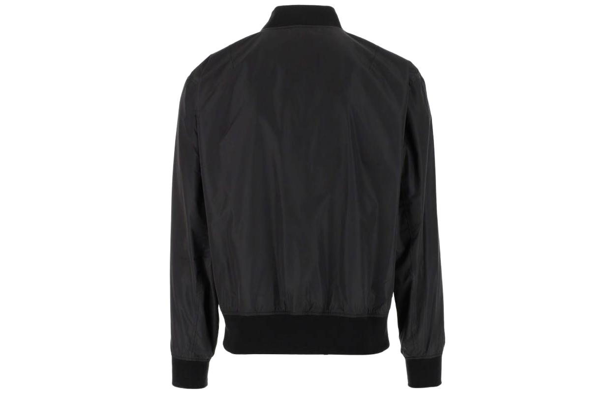 Lookbook VERSACE JEANS COUTURE SS23 Black Logo Print Long Sleeve Jacket for Men. 74GASD-17CQS51-G89