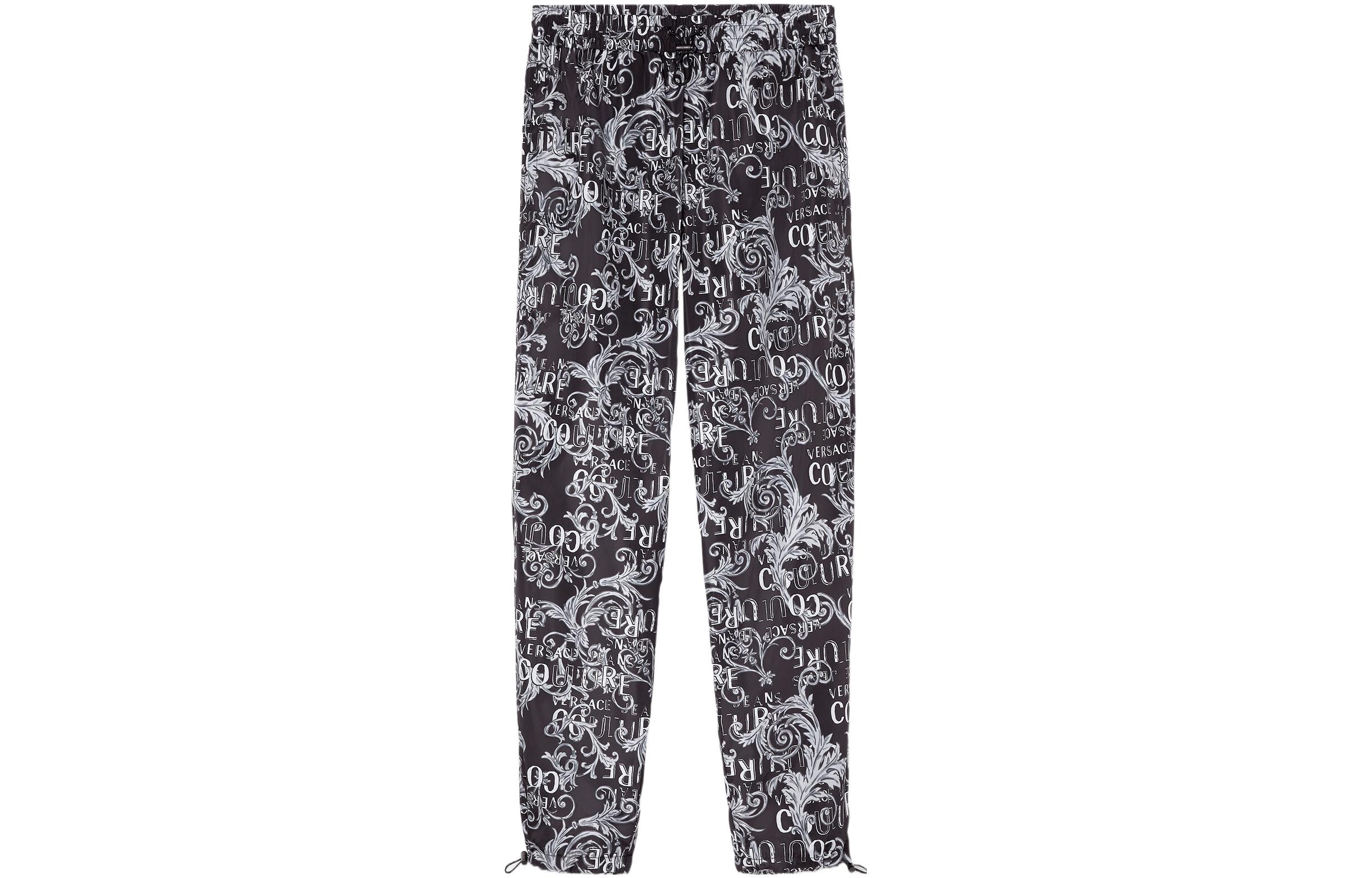 VERSACE JEANS COUTURE SS23 Logo Print Casual Pants Men Black. E74GAAD04-ECQS51-E801 圖 2