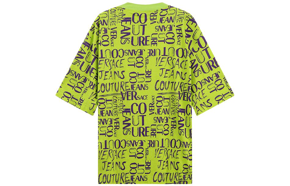 Lookbook VERSACE JEANS COUTURE SS23 綠色標誌印花短袖圓領T恤 74GAH604-JS167-110