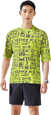 VERSACE JEANS COUTURE SS23 綠色標誌印花短袖圓領T恤 74GAH604-JS167-110 Purchase VERSACE JEANS COUTURE SS23 綠色標誌印花短袖圓領T恤 74GAH604-JS167-110