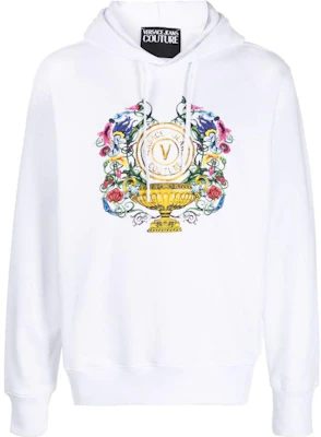 VERSACE JEANS COUTURE SS23 Hoodie Logo Cetak Putih - Baju Fesyen Sweater 74GAIF01-CF01F-G03 Order VERSACE JEANS COUTURE SS23 Hoodie Logo Cetak Putih - Baju Fesyen Sweater 74GAIF01-CF01F-G03