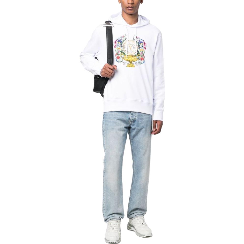 VERSACE JEANS COUTURE SS23 Logo Print Hoodie White -  Fashion Sweatshirt 74GAIF01-CF01F-G03 圖 3