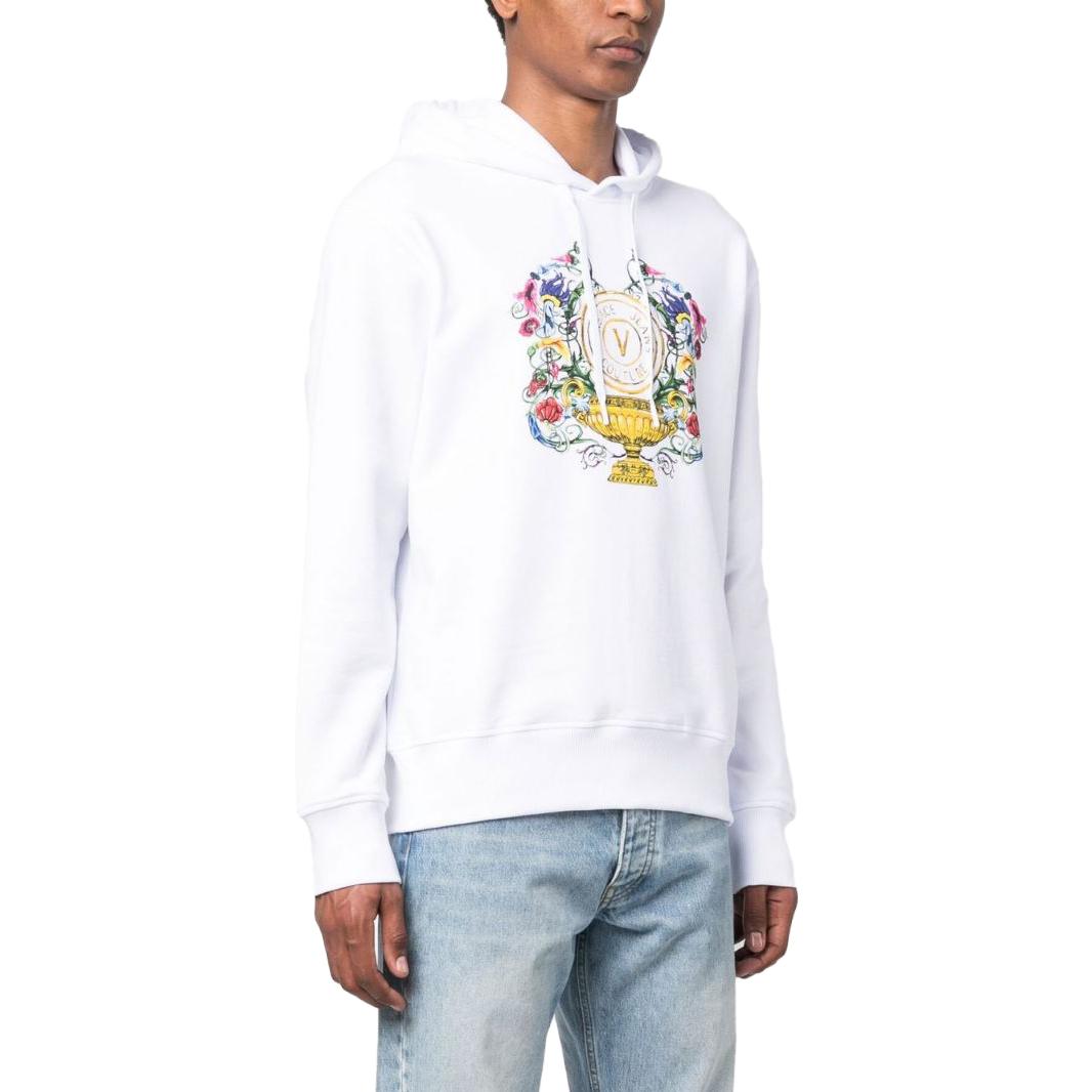 VERSACE JEANS COUTURE SS23 Logo Print Hoodie White -  Fashion Sweatshirt 74GAIF01-CF01F-G03 圖 5