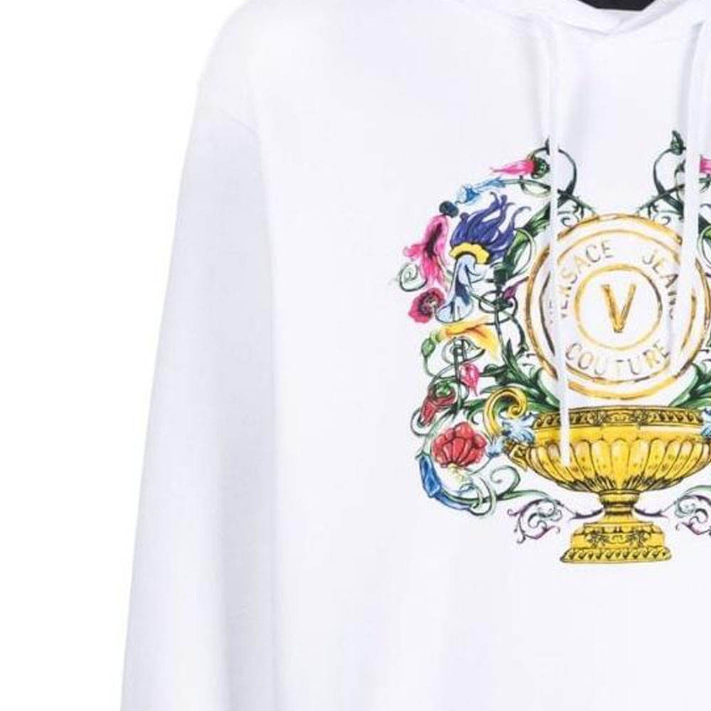 VERSACE JEANS COUTURE SS23 Logo Print Hoodie White -  Fashion Sweatshirt 74GAIF01-CF01F-G03 圖 7
