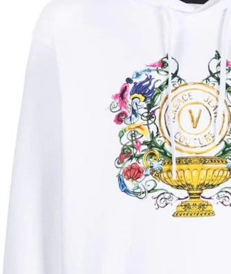 VERSACE JEANS COUTURE SS23 Hoodie Logo Cetak Putih - Baju Fesyen Sweater 74GAIF01-CF01F-G03 Sizing VERSACE JEANS COUTURE SS23 Hoodie Logo Cetak Putih - Baju Fesyen Sweater 74GAIF01-CF01F-G03