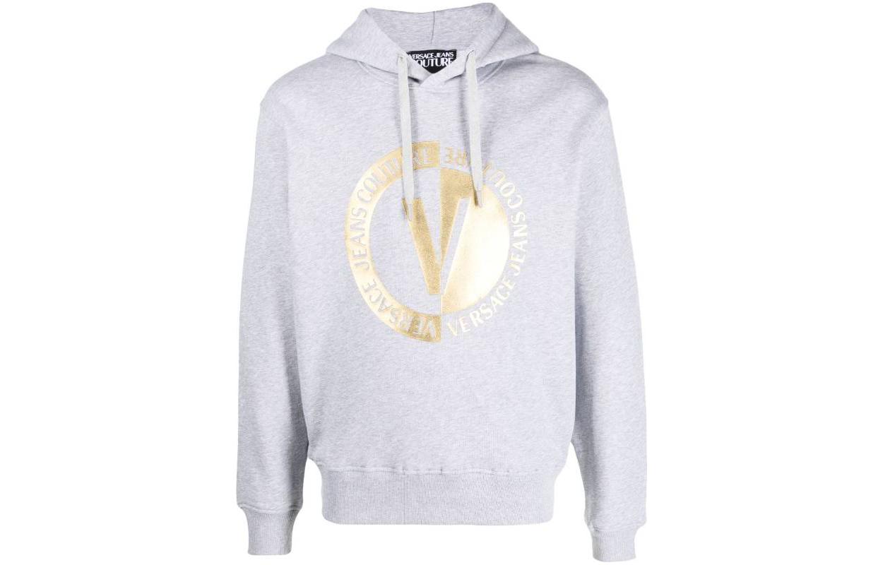 VERSACE JEANS COUTURE SS23 Logo Print Pullover Hoodie Grey Menswear. 74GAIT1-0CF01T-G80 圖 2