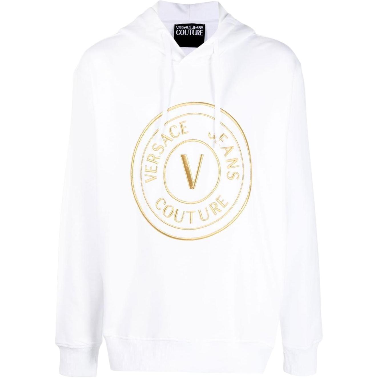 VERSACE JEANS COUTURE SS23 Logo Print White Casual Sweatshirt . 74GAIT05-CF01T-G03
