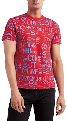 VERSACE JEANS COUTURE SS23 Baju-T Lengan Pendek Logo Merah Lelaki 74GAH6S2-JS167-521 Shop VERSACE JEANS COUTURE SS23 Baju-T Lengan Pendek Logo Merah Lelaki 74GAH6S2-JS167-521