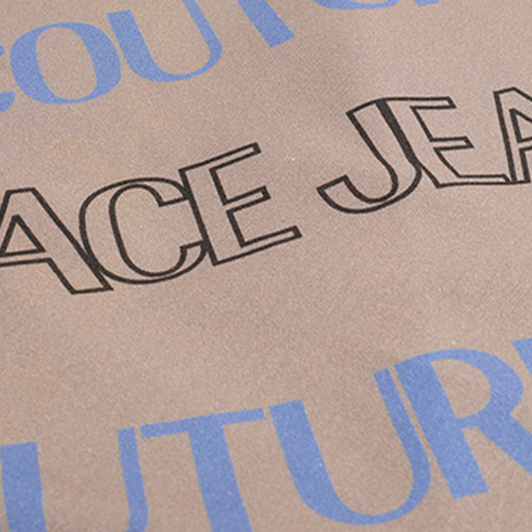 Details for ヴェルサーチ ジーンズ クチュール SS24 総柄 ロゴ ルーズ Tシャツ メンズ ライトブラウン 76GAH6L1-JS296-750