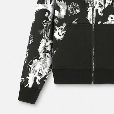 VERSACE JEANS COUTURE SS24 Hoodie Print Grafis Resleting Hitam E76GAI3Z1-EFS127-E899 Sizing VERSACE JEANS COUTURE SS24 Hoodie Print Grafis Resleting Hitam E76GAI3Z1-EFS127-E899