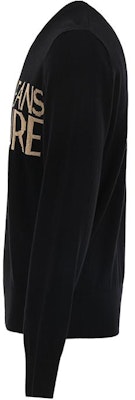 VERSACE JEANS COUTURE SS24 Jacquard Logo Knit Sweater Black Long Sleeve 76GAFM01-CM06H-K42 Shop VERSACE JEANS COUTURE SS24 Jacquard Logo Knit Sweater Black Long Sleeve 76GAFM01-CM06H-K42