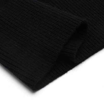 VERSACE JEANS COUTURE SS24 Jacquard Logo Knit Sweater Black Long Sleeve 76GAFM01-CM06H-K42 Details for VERSACE JEANS COUTURE SS24 Jacquard Logo Knit Sweater Black Long Sleeve 76GAFM01-CM06H-K42