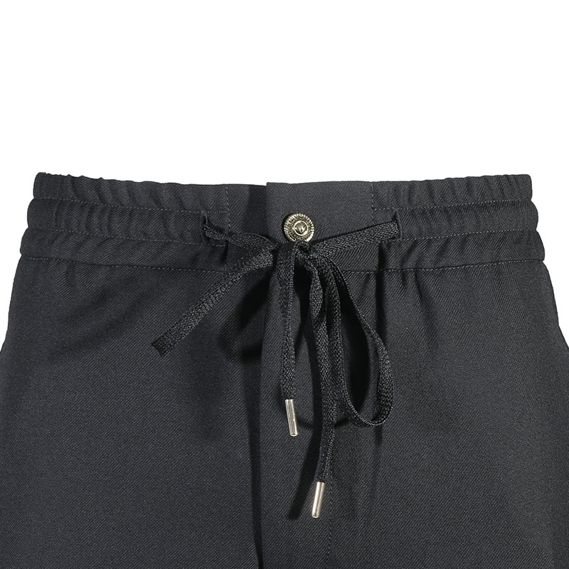 Purchase VERSACE JEANS COUTURE SS24 Logo Badge Printed Lace-Up Black  Pants 76GAA100-N0309-899