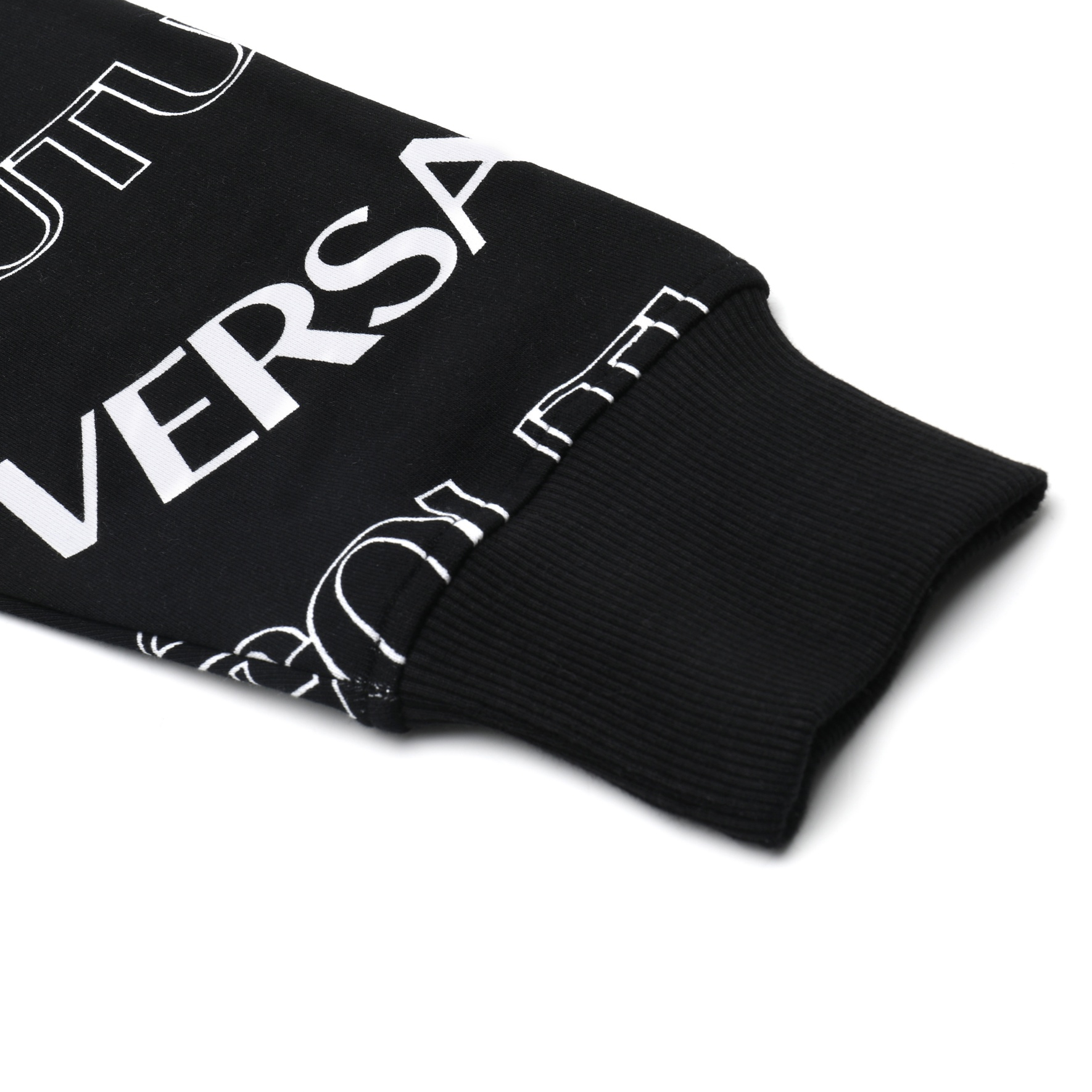 Details for VERSACE JEANS COUTURE SS24 Logo Crewneck Sweatshirt Black  Loose Fit 76GAI3R0-FS129-899