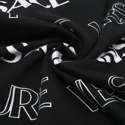 VERSACE JEANS COUTURE SS24 Logo Crewneck Sweatshirt Black Loose Fit 76GAI3R0-FS129-899 Cheap VERSACE JEANS COUTURE SS24 Logo Crewneck Sweatshirt Black Loose Fit 76GAI3R0-FS129-899