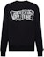 Order VERSACE JEANS COUTURE SS24 Logo Print Black Crewneck Long Sleeve Sweatshirt Mens 76GAIE03-CF00E-899