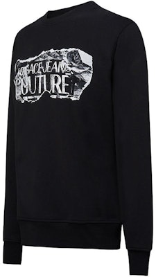 VERSACE JEANS COUTURE SS24 Logo Print Black Crewneck Long Sleeve Sweatshirt Mens 76GAIE03-CF00E-899 Shop VERSACE JEANS COUTURE SS24 Logo Print Black Crewneck Long Sleeve Sweatshirt Mens 76GAIE03-CF00E-899