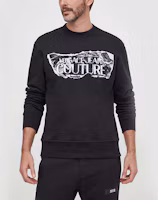 Purchase VERSACE JEANS COUTURE SS24 黑色長袖logo印花圓領上衣 男款 76GAIE03-CF00E-899