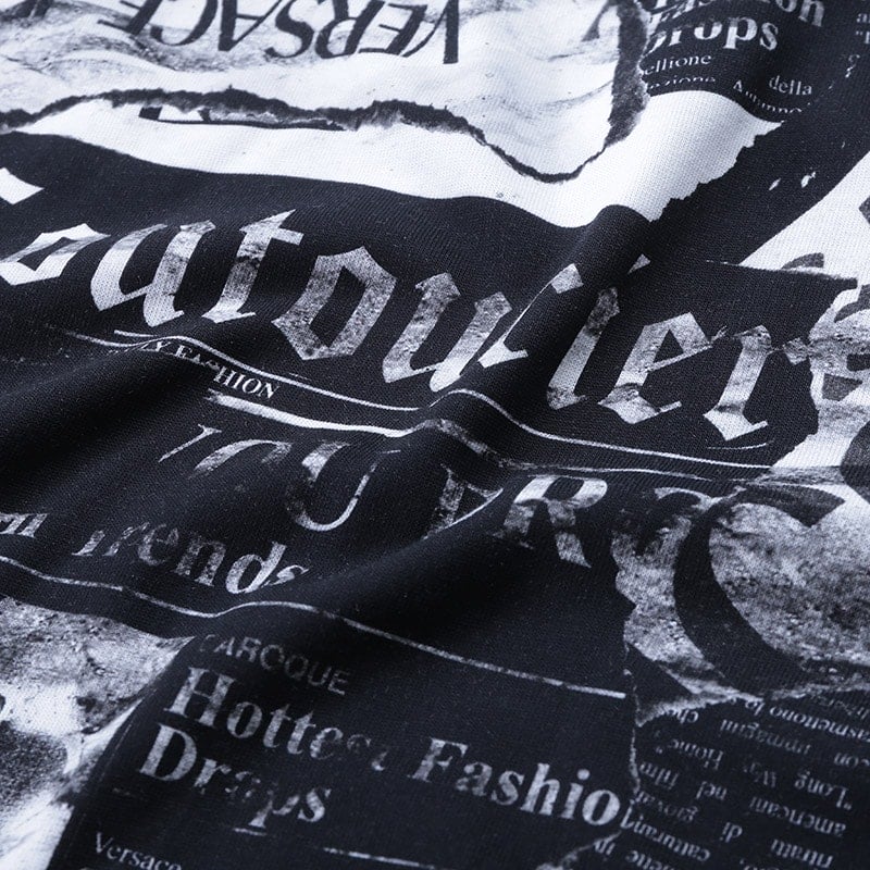 Purchase VERSACE JEANS COUTURE SS24 Baju-T Hitam Oversized Cetakan Logo 76GAH6L0-JS275-899