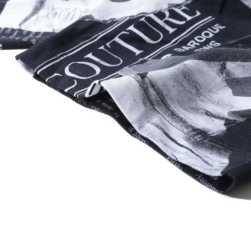 Details for VERSACE JEANS COUTURE SS24 Baju-T Hitam Oversized Cetakan Logo 76GAH6L0-JS275-899