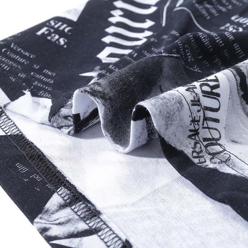 Cheap VERSACE JEANS COUTURE SS24 Baju-T Hitam Oversized Cetakan Logo 76GAH6L0-JS275-899