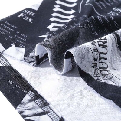 VERSACE JEANS COUTURE SS24 Baju-T Hitam Oversized Cetakan Logo 76GAH6L0-JS275-899 Cheap VERSACE JEANS COUTURE SS24 Baju-T Hitam Oversized Cetakan Logo 76GAH6L0-JS275-899