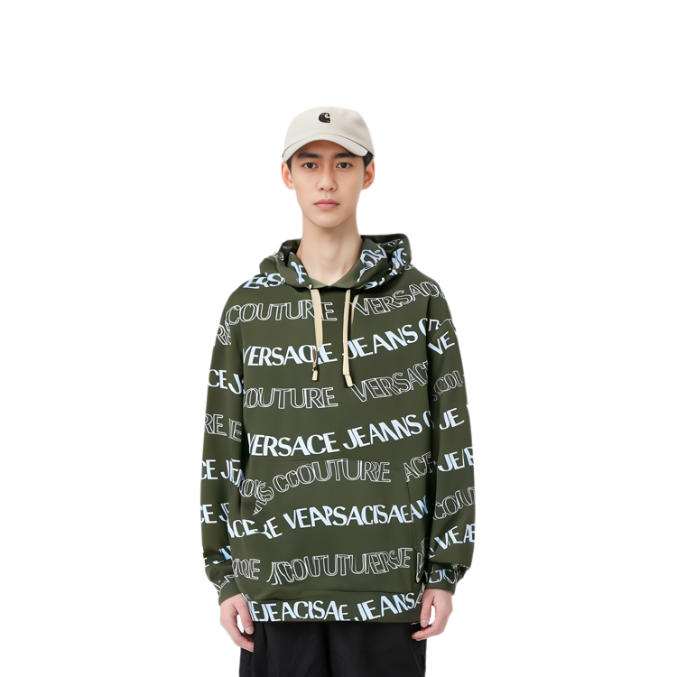 VERSACE JEANS COUTURE SS24 Logo Print Hoodie  Sweatshirt. 76GAI3L0FS129148 圖 5