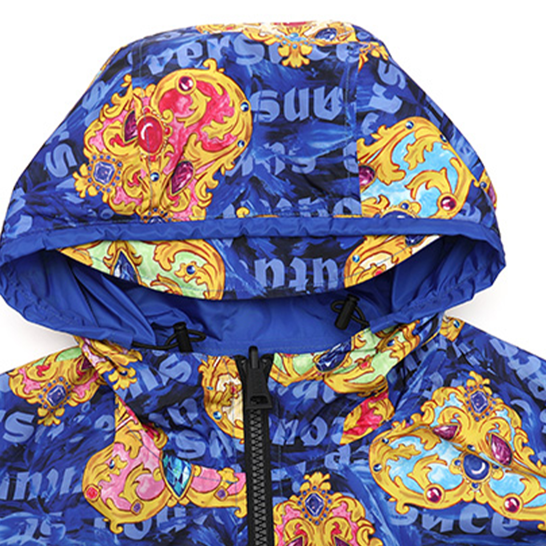 VERSACE JEANS COUTURE SS24 Reversible Logo Print Hooded Jacket Blue Men’s 76GAS405-CQ01S-205 圖 6