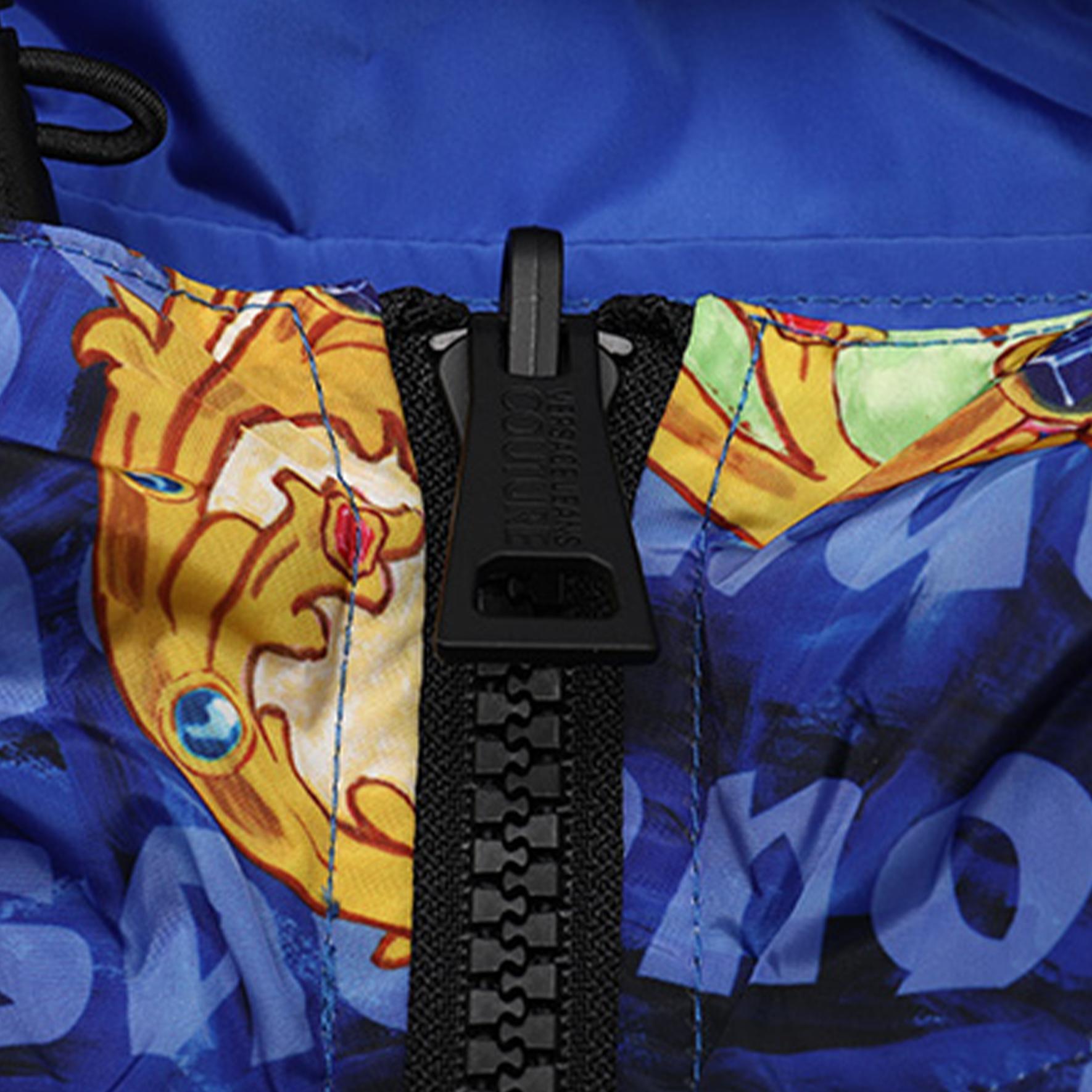 VERSACE JEANS COUTURE SS24 Reversible Logo Print Hooded Jacket Blue Men’s 76GAS405-CQ01S-205 圖 7