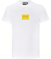 VERSACE JEANS COUTURE White Cotton Logo Tee SS21 Collection. 71GAHT08-CJ00T-003 VERSACE JEANS COUTURE White Cotton Logo Tee SS21 Collection. 71GAHT08-CJ00T-003