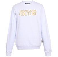 VERSACE JEANS COUTURE White Embroidered Logo Long Sleeve Sweatshirt B7GUA714-36604-003 VERSACE JEANS COUTURE White Embroidered Logo Long Sleeve Sweatshirt B7GUA714-36604-003