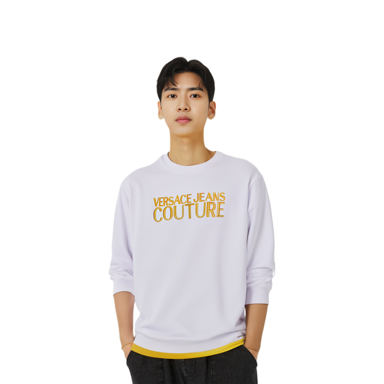 Purchase VERSACE JEANS COUTURE 白色刺繡Logo長袖運動衫 B7GUA714-36604-003