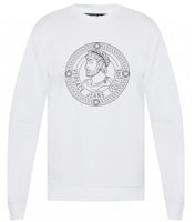 VERSACE JEANS COUTURE White Graphic Print Long Sleeve Sweatshirt B7GUA7F9-36604-003 VERSACE JEANS COUTURE White Graphic Print Long Sleeve Sweatshirt B7GUA7F9-36604-003