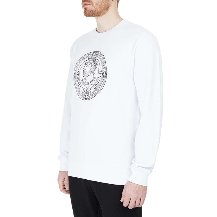 Details for VERSACE JEANS COUTURE 白色圖案印花長袖休閒運動衫 B7GUA7F9-36604-003