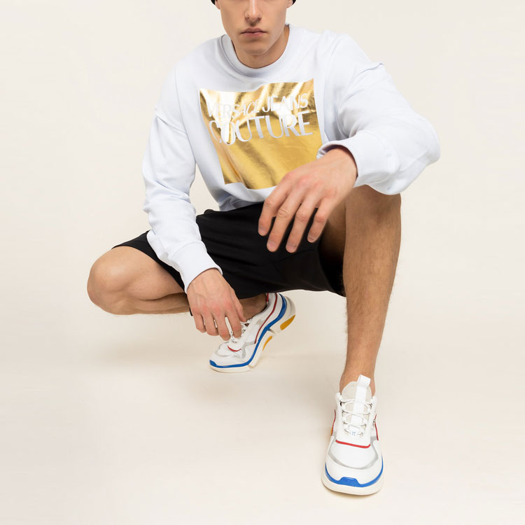 Details for VERSACE JEANS COUTURE 白色標誌圖案圓領衛衣 B7GVA7TK-30318-K41