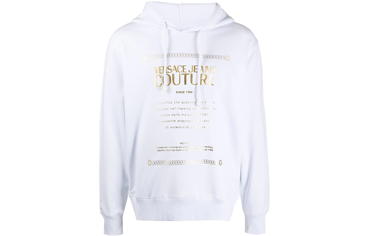 Order VERSACE JEANS COUTURE 白色金標印花長袖運動衫 B7GZA7TP-30318-K41