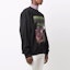 Shop VERSACE JEANS FW21 Black Logo Print Pullover Sweatshirt 71GAIP08-CF00P-899