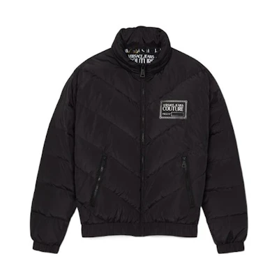VERSACE JEANS FW22 Black Down Puffer Jacket. E73GAU4D4-ECQ01D-E899