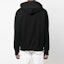 Shop VERSACE JEANS FW22 Black Logo Embroidered Drawstring Hoodie 73GAIT1-3CF00T-899