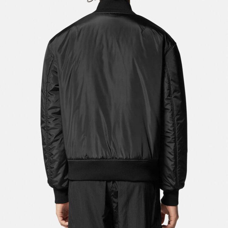 VERSACE JEANS FW23  Black Reversible Logo Print Zip-Up Bomber Jacket E75GASD04-ECQS70-EG89 圖 7