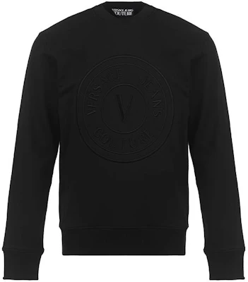 VERSACE JEANS FW23 Logo Print Crewneck Long Sleeve Sweatshirt. 75GAIT04-CF06T-238 Cheap VERSACE JEANS FW23 Logo Print Crewneck Long Sleeve Sweatshirt. 75GAIT04-CF06T-238