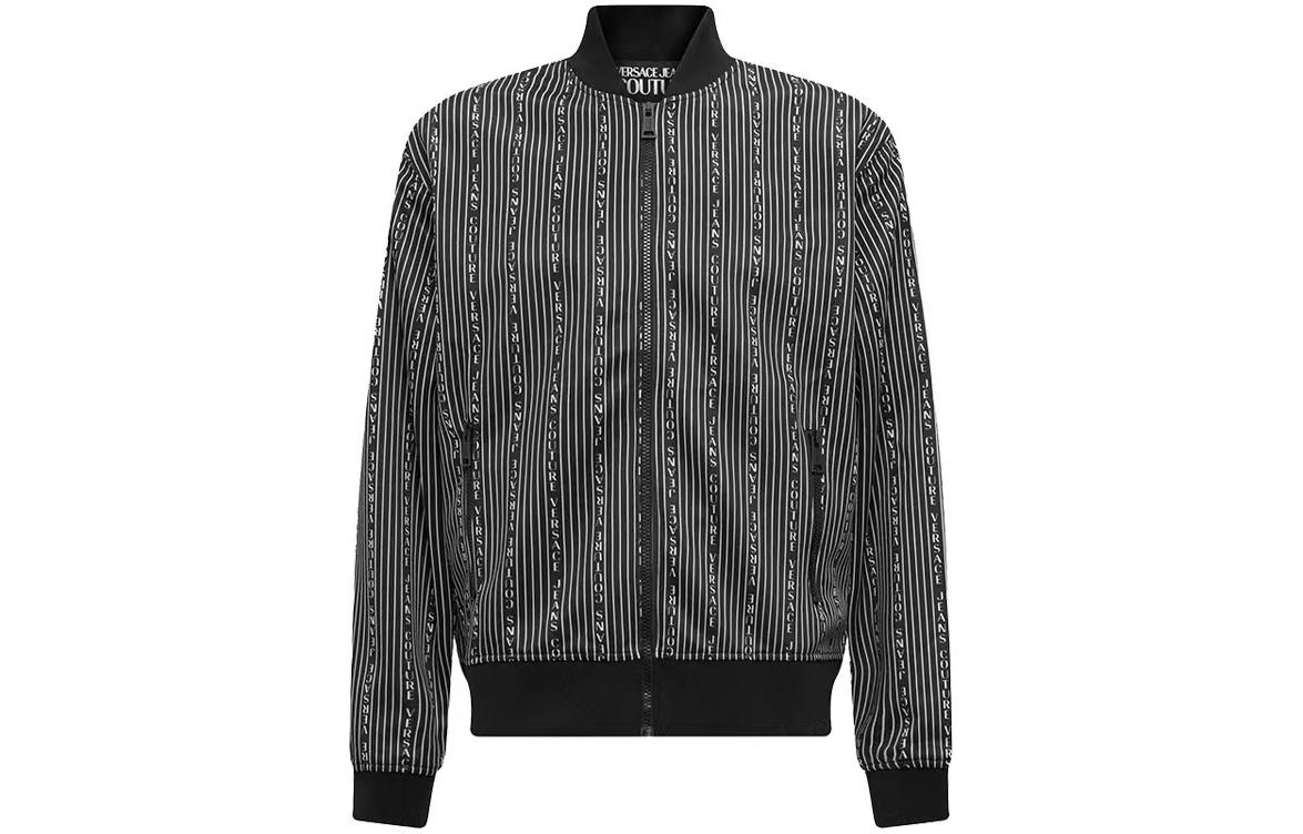 Order VERSACE JEANS FW23  Multi-Color Striped Logo Print Long Sleeve Jacket 75GAI300-FS112-899